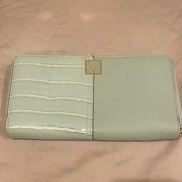 Clare V Handbags - Clare V Mint Green Croc-Embossed Wallet